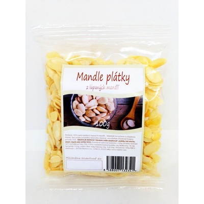 Najtelo Mandle 100% lúpané biele plátky natural 100 g