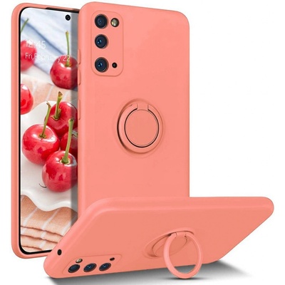 Pouzdro Vennus Silicone Ring Xiaomi Redmi 9 světlé růžové