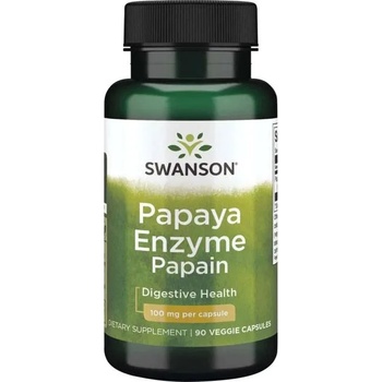 Swanson Papaya Enzyme Papain, 100 mg, 90 капсули, Swanson (SW1427)