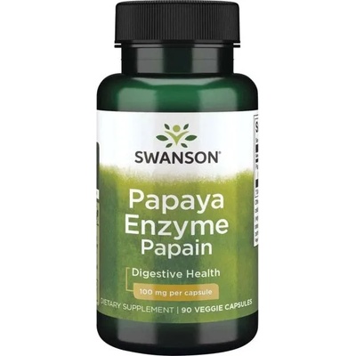 Swanson Papaya Enzyme Papain, 100 mg, 90 капсули, Swanson (SW1427)