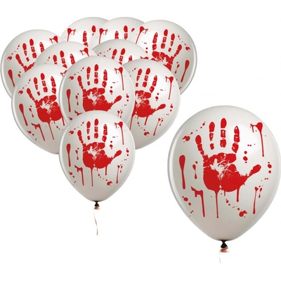 Guirca Bílé krvavé balónky nafukovací balónky na Halloween