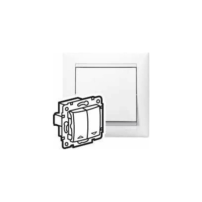 Legrand Ovládač žalúzií tlačidlový 10A/250V biela Valena
