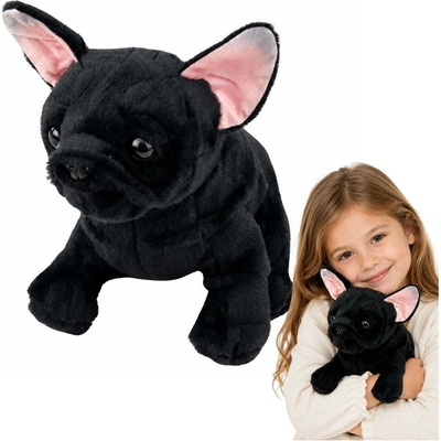 LEAN Toys buldoček francouzský černý 22 cm