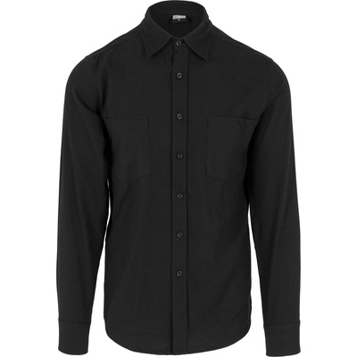 Urban Classics Риза черно, размер S