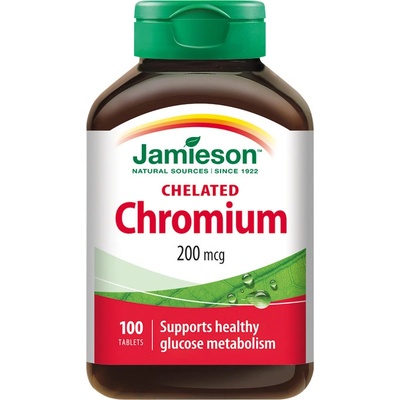 Jamieson Chrom 200 mcg v chelátové formě 100 tablet