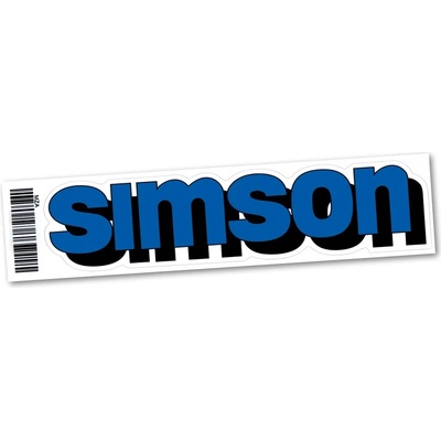 Nálepka nádrže (21 cm), MODRÁ (MZA) - Simson