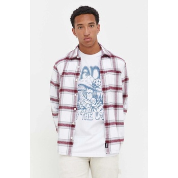 Hollister Co. bavlněné tričko regular bílá s klasickým límcem KI325.3044.108