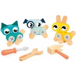 Janod BricoKids Дървен конструктор Животни 53 бр (J06450)