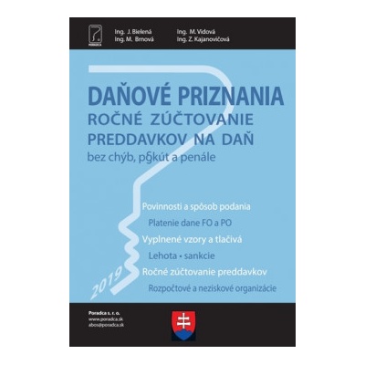 Daňové priznania za rok 2019 + vyplnené vzory a tlačivá Daňové priznania a ročné zúčtovanie preddavkov na daň, Vysporiadanie dane z príjmov