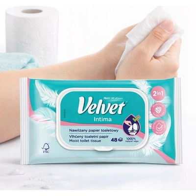 Velvet Intima 2v1 vlhčený 42 ks