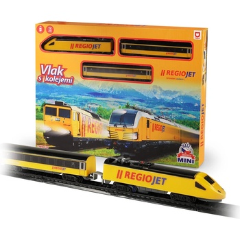 Rappa Комплект движещо се влакче с релси, серия RegioJet MINI, 15 части