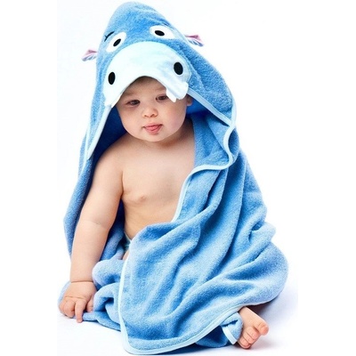 Detská osuška Sensillo Water Friends 100x100cm blue hippo