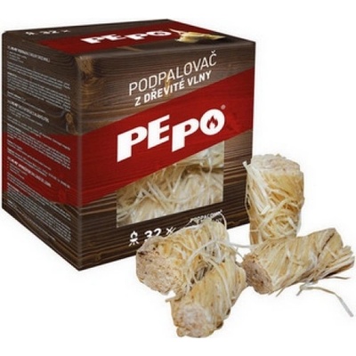 PE-PO M.A.T. Group Podpalovač z dřevité vlny 32 ks