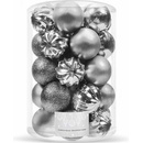 SPRINGOS Vianočné banky sivé mix 6cm sada 20ks