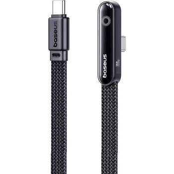 Baseus USB-A към USB-C кабел за устройства с USB-C порт - Baseus MVP 3 Angled USB-A to USB-C Data Cable 100W (200 см) (черен) (P10382500121-01)