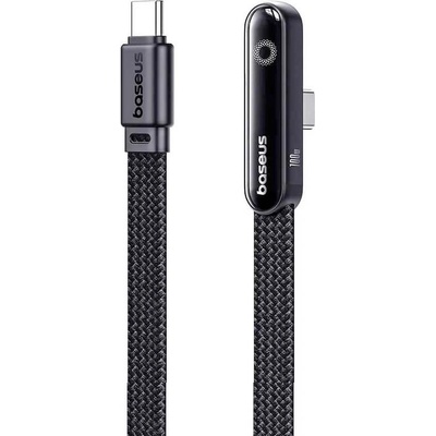 Baseus USB-A към USB-C кабел за устройства с USB-C порт - Baseus MVP 3 Angled USB-A to USB-C Data Cable 100W (200 см) (черен) (P10382500121-01)