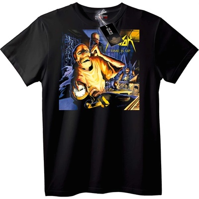 NOONEBRAND Тениска с череп и часовник Time Is Up - XL, Black