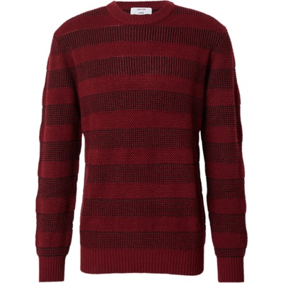Dan Fox Apparel Пуловер 'Joost' червено, черно, размер M