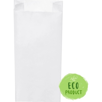 Sáčok desiatový 20+7x45cm biely (5kg), 1000ks