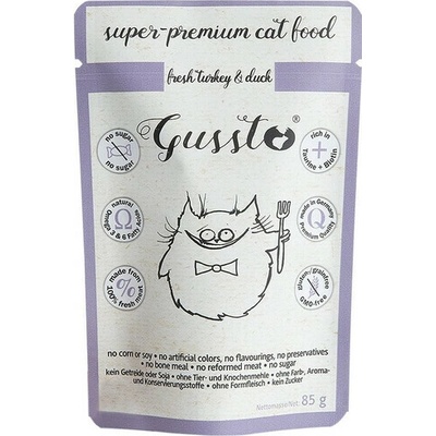 GUSSTO Cat Fresh Turkey & Duck morčacie mäso a kačica 85 g
