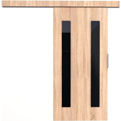 Sconto Posuvné dvere HERS 86 dub sonoma/čierna 86x205 cm