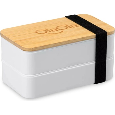 OlaOla Obědový box dvoupatrový s příborem