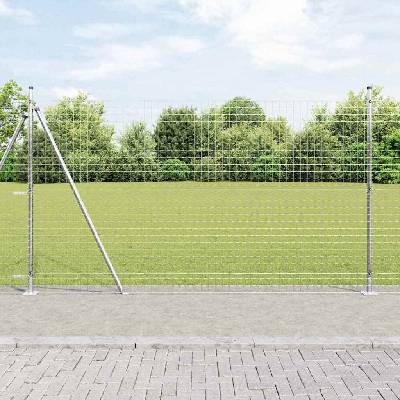 OMAXI Evropský plot s betonovou základnou 10 x 1,4 m Pozinkovaná ocel 243409