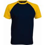 Kariban base ball k330 / Мъжка тениска - тъмносиня/жълта xxl (20k33067805)