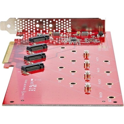 StarTech.com Quad M.2 PCIe Adapter Card, x16 Quad NVMe or AHCI M.2 SSD to PCI Express 4.0, Up to 7.8GBps/Drive, For 2242/2260/2280/22110mm PCIe M-Key M2 SSDs, Bifurcation Required - PC/Linux Compatibl – Sleviste.cz