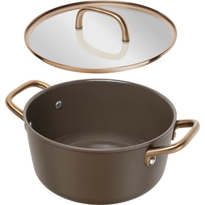 Zwilling Nepriľnavý hrniec Milano s keramickým povrchom a sklenenou pokrievkou, Ø 24 cm / 4,7 l, hnedá 1035084