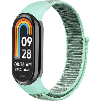 Planet Tech Текстилна каишка за Xiaomi Mi Band M8, M9, M10 фитнес гривна, Мента (MiBand8-35)