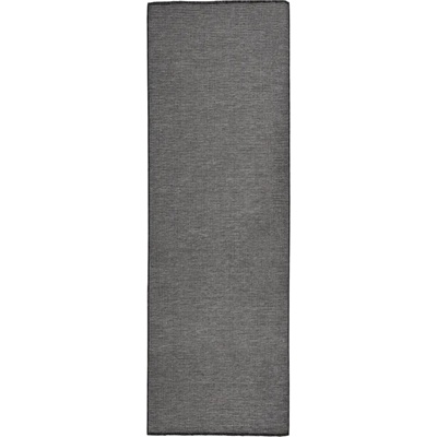 vidaXL Градински плоскотъкан килим, 80x250 см, сив (340772)