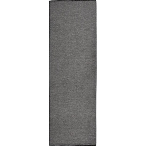 vidaXL Градински плоскотъкан килим, 80x250 см, сив (340772)