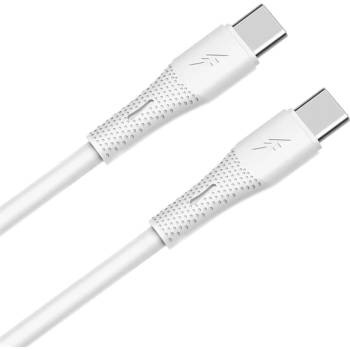 AVAX cb3307 60w usb-c бързо зарядно устройство, силиконов кабел, 1, 5 м, бял avax_cb3307 (avax_cb3307)