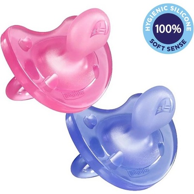 Chicco celo silikon Physio Soft dievča 2 ks V000889