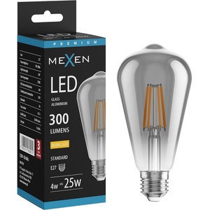 Mexen Vintis LED E27 филамент крушка, ST64, 4W, Топла - 2700K, 300 lm, опушена - L152-E27-0427-70 (L152-E27-0427-70)