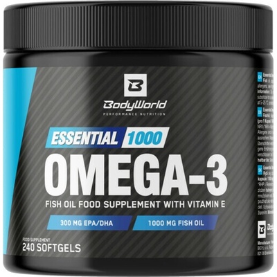 BodyWorld Essential Omega-3 1000 mg 240 kapsúl