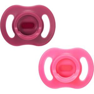 Tommee Tippee Ортодонтични залъгалки Tommee Tippee Ultra Light Stay Put, 6-18м, пурпурен/розова (Ultra Light Stay Put)