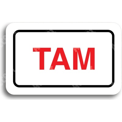 ACCEPT Tabulka SEM - TAM - typ 02 (80 x 50 mm) - bílá tabulka - barevný tisk