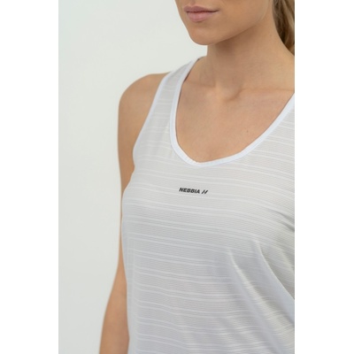 Nebbia FIT Activewear Tank Airy with Reflective Logo White