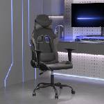 vidaXL Гейминг стол, черно и сиво, изкуствена кожа (3143645)