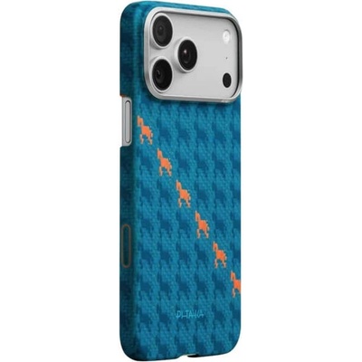 PITAKA Magsafe Калъф за iPhone 17 Pro Max, Pitaka Edge Happines Rides Case Indigo, Син (HR1702PM)
