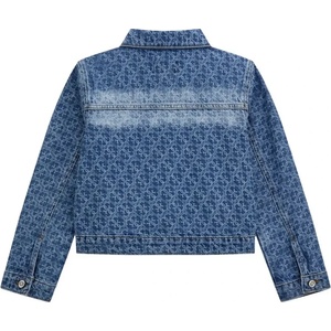GUESS Деним яке за момиче покрито с лога Guess