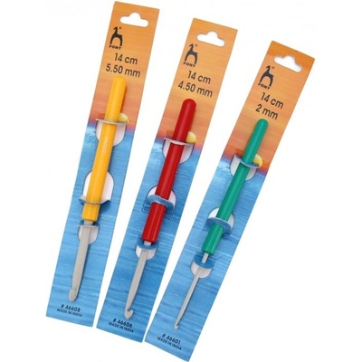 Háček PONY s plastovou rukojetí 14 cm Velikost: 4