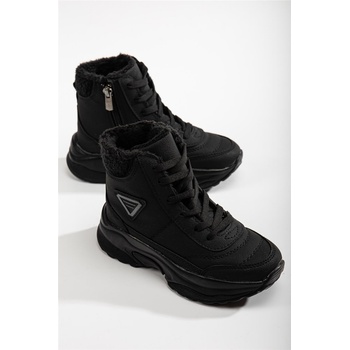 Moda Trend Детски боти за сняг с цип - Черни #365455 (365455_Черно)