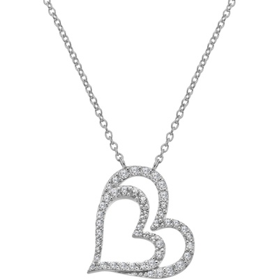 Hot Diamonds Úchvatný strieborný srdiečkový náhrdelník DN228