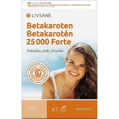 Livsane Betakarotén 25 000 Forte 60 kapsúl
