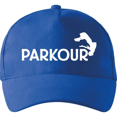 Parkour salto so zahnutým šiltom a mosaznou sponou Kráľovská modrá