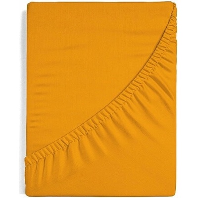 Matějovský žluto oranžové prostěradlo jersey 160x200