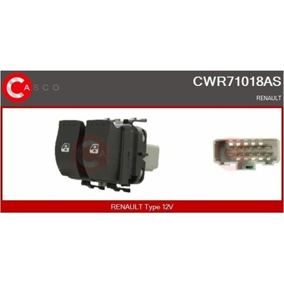 Spínač elektrického otvárania okien CASCO CWR71018AS